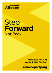 Step Forward Not Back Manifesto for 2015 Westminster Election