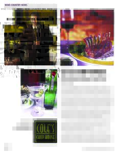 WINE COUNTRY NEWS | WINE COUNTRY THIS WEEK  Eric Keffer COLE’S CHOP HOUSE Where Delicious Dreams Come True!