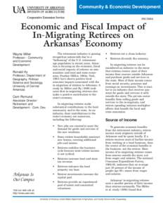 Economic and Fiscal Impact of In-Migrating Retirees on Arkansas’ Economy - FSCDM4