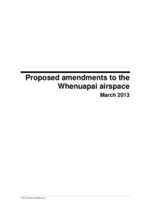 Airspace Review: Proposed amendments to the Whenuapai airspace - March 2013