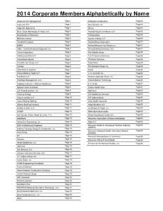 2014 Corporate Members Alphabetically by Name Advanced Pain Management Page 1  Mortenson Construction
