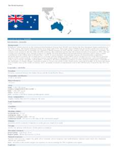 The World Factbook  Australia-Oceania :: Australia Introduction :: Australia Background: Prehistoric settlers arrived on the continent from Southeast Asia at least 40,000 years before the first Europeans began exploratio