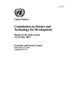 E[removed]E/CN[removed]United Nations  Commission on Science and