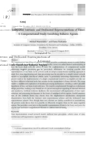 Timing & Time PerceptionDOI:brill.com/time Integrated Intrinsic and Dedicated Representations of Time: A Computational Study Involving Robotic Agents