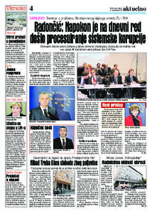 Ukratko  4 Dnevni avaz, subota, 8. mart/o`ujak 2014.
