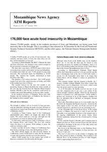 Mozambique News Agency AIM Reports Repo rt no .521 , 12 th