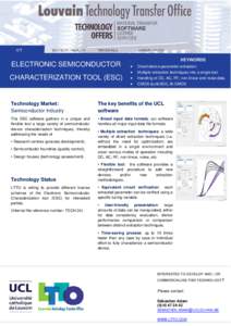 ELECTRONIC SEMICONDUCTOR CHARACTERIZATION TOOL (ESC) • • •