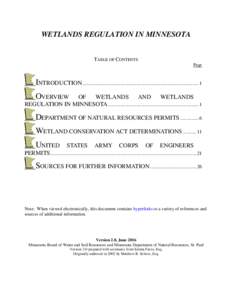 Wetlands Regulations in Minnesota v2