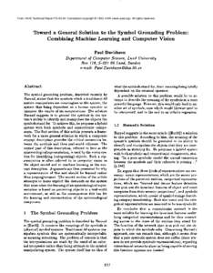 Toward a General Solution to the Symbol Grounding Problem: Combining Learning and Computer Vision