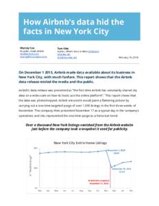 How Airbnb’s data hid the facts in New York City Murray Cox Founder, ​ Inside Airbnb
