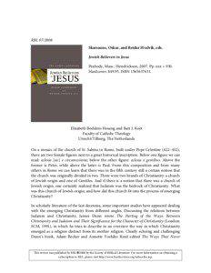 RBL[removed]Skarsaune, Oskar, and Reidar Hvalvik, eds. Jewish Believers in Jesus