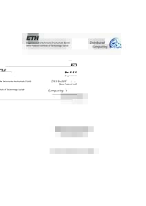 Consensus  Roger Wattenhofer   Summer School May-June 2016