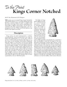 To the Point  		 Kings Corner Notched Jack H. Ray, illustrations by Del Thompson  T
