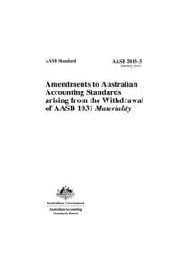 AASB Standard  AASB[removed]January[removed]Amendments to Australian