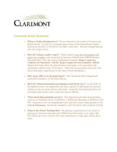 Claremont /  California / Parking lot / Parking violation