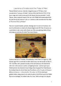Literature 04 - Lawrence of Arabia and the Tides of Men
