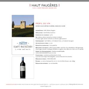 i haut faugères i a.o.c. saint-émilion grand cru profil du vin second vin de château faugères, grand cru classé