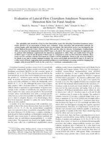 APPLIED AND ENVIRONMENTAL MICROBIOLOGY, July 2005, p. 3935–/$08.00⫹0 doi:AEM–Vol. 71, No. 7  Evaluation of Lateral-Flow Clostridium botulinum Neurotoxin