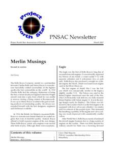 PNSAC Newsletter Project North Star Association of Canada March[removed]Merlin Musings