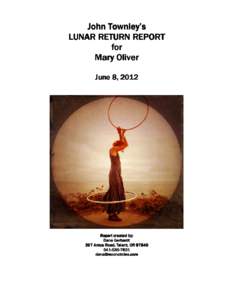 John Townley’s LUNAR RETURN REPORT for Mary Oliver June 8, 8, 2012