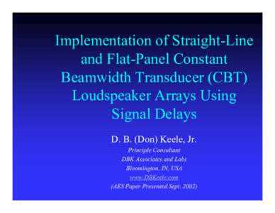 Microsoft PowerPoint - Keele - CBT Paper #2 (DBK Associates).ppt [Compatibility Mode]