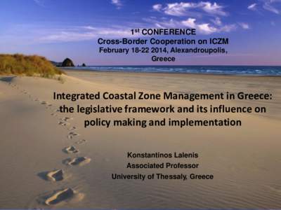 Physical geography / Coastal geography / Oceanography / Geography / Coastal management / Integrated coastal zone management / Coast / Greece / Beach / Aegean Sea / Territorial waters / Thessaly