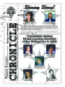 Vol. 38 No. 1  Official Publication of St. Louis University, Baguio City, Philippines PHFirst Quarter 2003