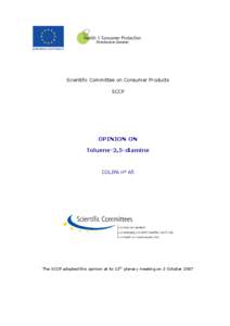 Opinion of the Scientific Committee on Consumer Products  on toluene-2,5-diamine (A5)