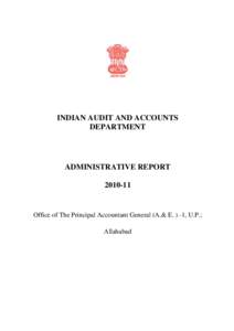 INDIAN AUDIT AND ACCOUNTS DEPARTMENT ADMINISTRATIVE REPORT