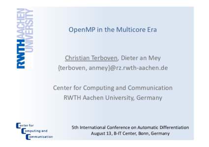 OpenMP in the Multicore Era