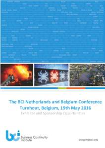 The BCI Netherlands and Belgium Conference Turnhout, Belgium, 19th May 2016