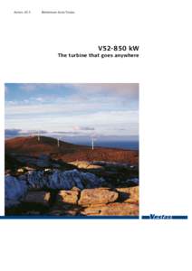 Annex A3.3  References from Vestas V52-850 kW The turbine that goes anywhere