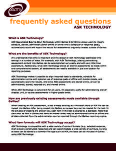 TM  frequently asked questions ®  ASK TECHNOLOGY