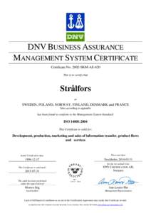 Certification / Public key certificate / Business / Ethics / Thought / Standards / Professional certification / Det Norske Veritas