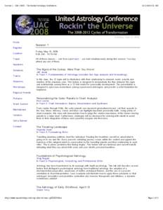 Session 18 : UAC[removed]The United Astrology Conference