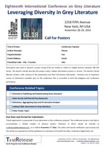 Microsoft Word - GL18 Call for Posters