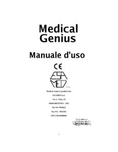 Medical Genius è prodotto da: ESAMED S.r.l. Via A. Volta, DRUENTO - (TO) TelFax