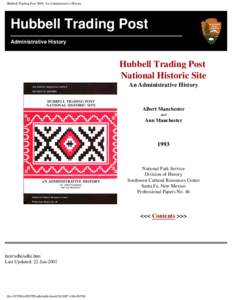 Hubbell Trading Post NHS: An Administrative History