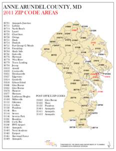 ANNE ARUNDEL COUNTY, MD 2011 ZIP CODE AREAS[removed][removed]