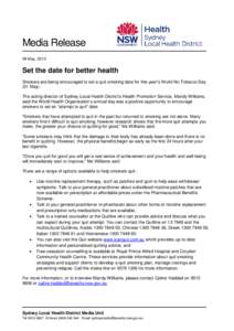 Set the date for better health
