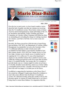 Mario Diaz-Balart / Opposition to Fidel Castro / Lincoln Diaz-Balart / Florida / United States Department of Veterans Affairs / Ileana Ros-Lehtinen