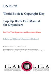 UNESCO World Book & Copyright Day Pop Up Book Fair Manual for Organisers For First Time Organisers and Interested Others