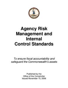 Agency Risk Management and Internal Control Standards