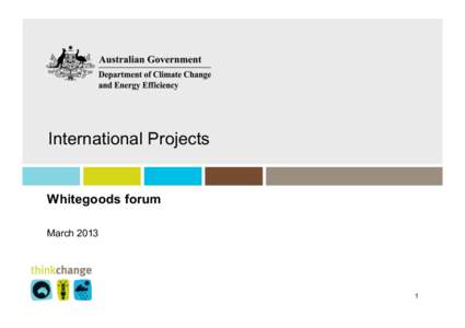 International Projects  Whitegoods forum March[removed]