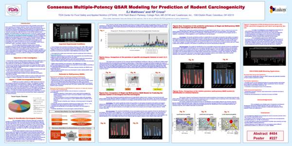 Consensus Multiple-Potency QSAR Modeling for Prediction of Rodent Carcinogenicity EJ Matthews1 and KP Cross2 1FDA Center for Food Safety and Applied Nutrition (CFSAN), 5100 Paint Branch Parkway, College Park, MDan