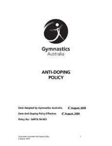 Microsoft Word - Gymnastics AD Policy Aug04- final.doc