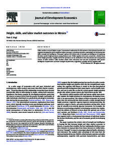 Journal of Development Economics–96  Contents lists available at ScienceDirect Journal of Development Economics journal homepage: www.elsevier.com/locate/devec