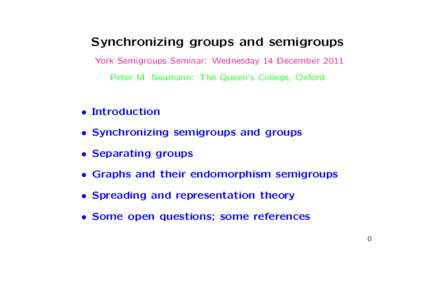 Algebra / Abstract algebra / Mathematics / Semigroup theory / Algebraic structures / Permutation groups / Symmetry / Group action / Group theory / Equivalence relation / Monoid / Semigroup