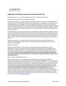 Microsoft Word - FDA Grants Priority Review to Pegloticase BLA Filingdoc