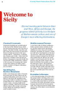 ©Lonely Planet Publications Pty Ltd  4 Welcome to Sicily